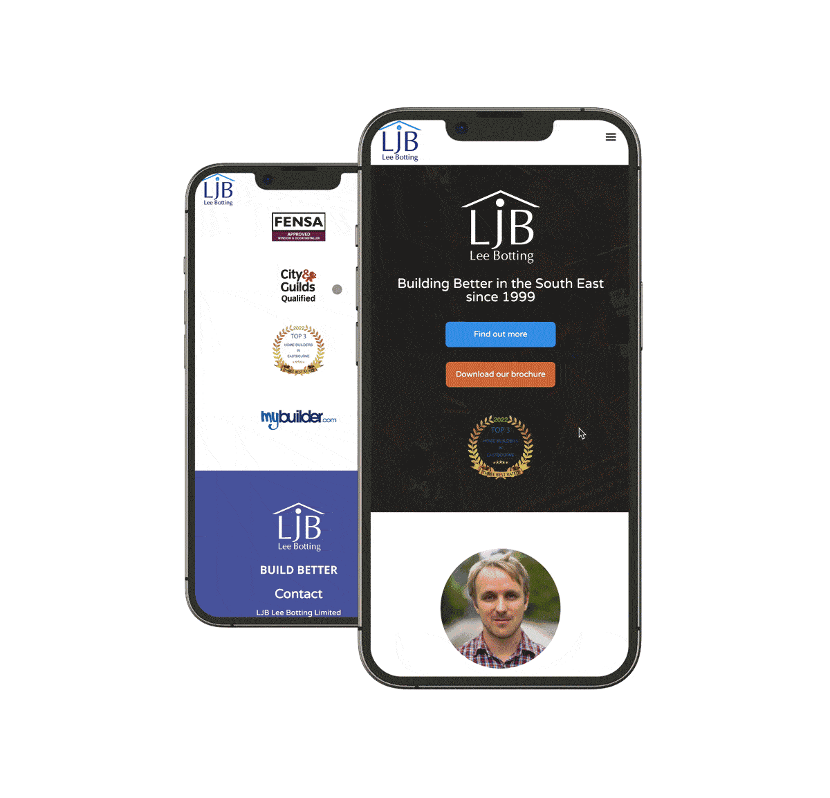 Responsive website for construction company